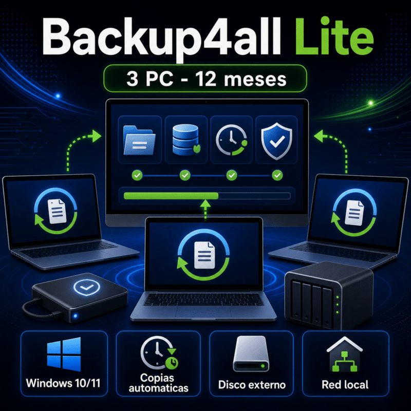 Backup4all Lite - 3 PC - Licencia Digital 12 Meses - Hero galeria