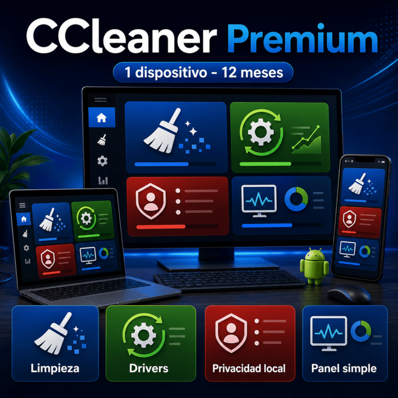 CCleaner Premium - 1 Dispositivo - Licencia Digital 12 Meses - Hero galeria