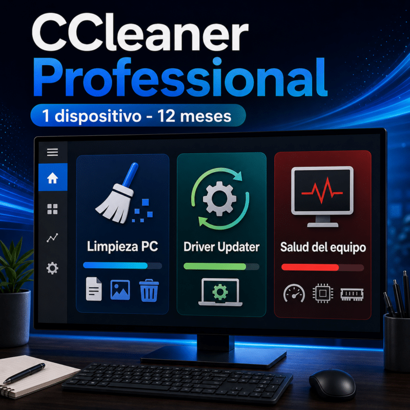 CCleaner Professional - 1 Dispositivo - Licencia Digital 12 Meses - Hero galeria