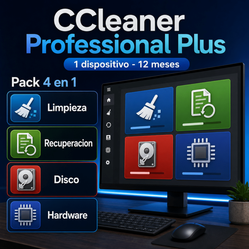CCleaner Professional Plus - 1 Dispositivo - Licencia Digital 12 Meses - Hero galeria