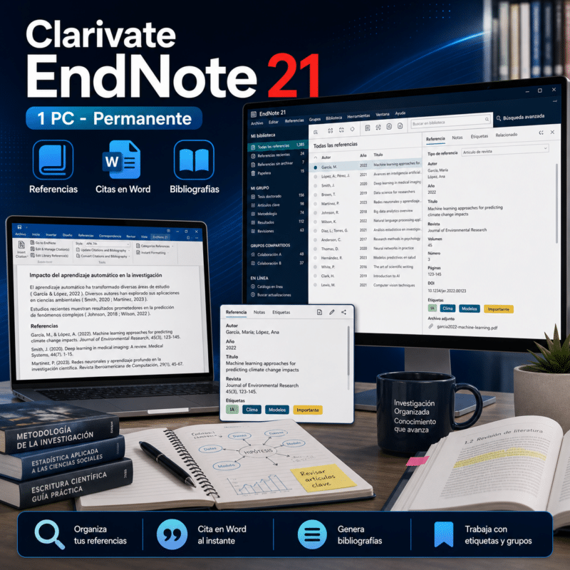 Clarivate EndNote 21 - 1 PC - Licencia Digital Permanente - Hero galeria