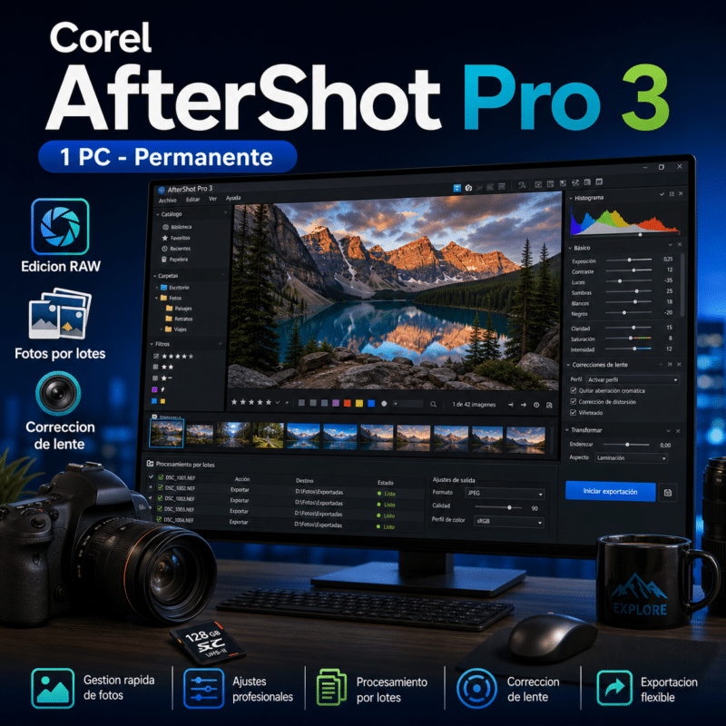 Corel AfterShot Pro 3 - 1 PC - Licencia Digital Permanente - Hero galeria