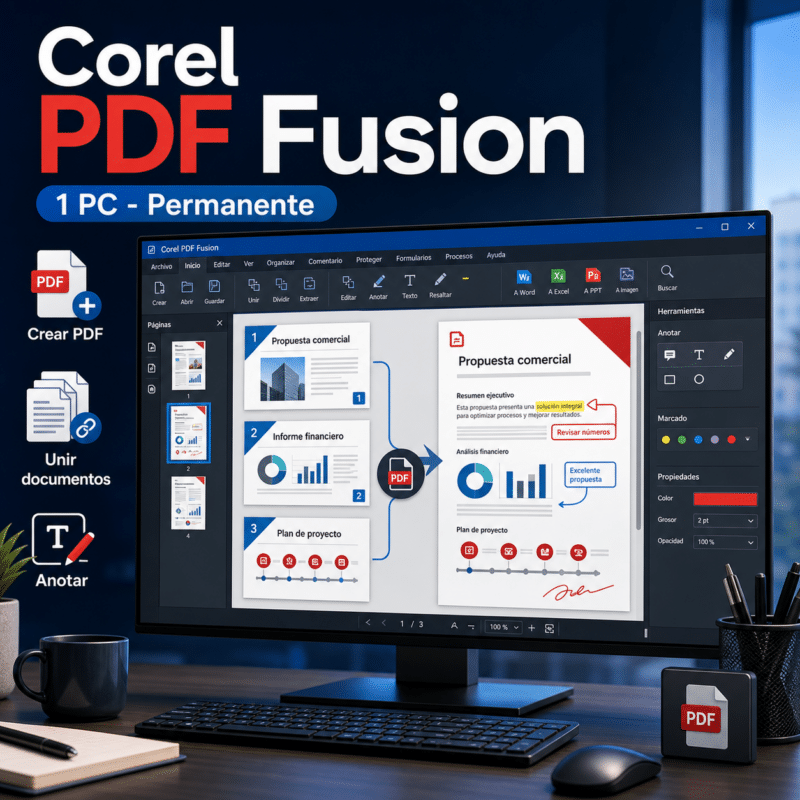 Corel PDF Fusion - 1 PC - Licencia Digital Permanente - Hero galeria