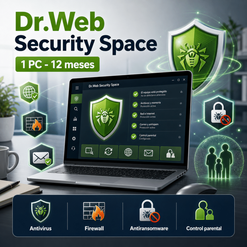 Dr.Web Security Space - 1 PC - 12 Meses - Hero galeria