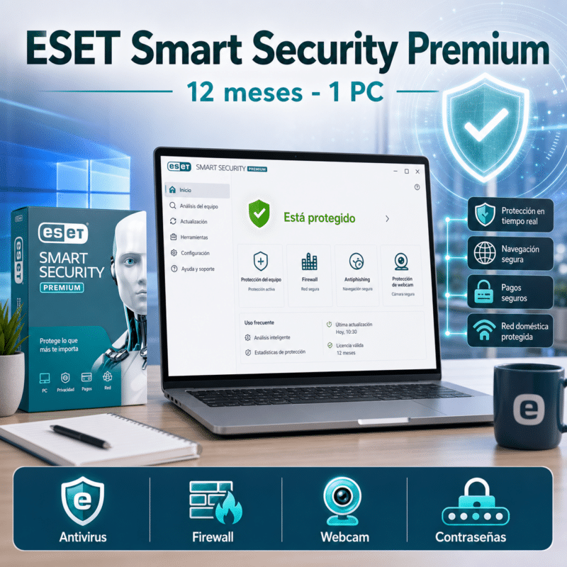 ESET Smart Security Premium - 12 Meses - 1 Pc - Licencia - Hero galeria
