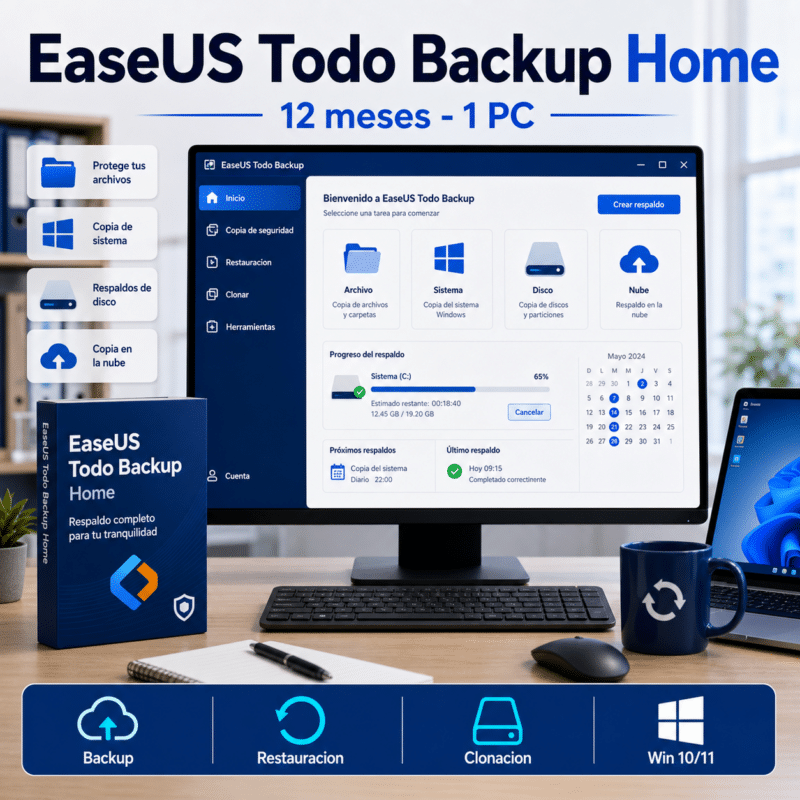 EaseUS ToDo Backup Home - 12 Meses - Licencia - Hero galeria