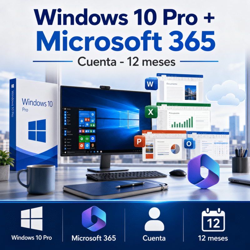 Combo Windows 10 Pro + Microsoft 365 Profesional (Cuenta) - 12 Meses - Licencia - Hero galeria