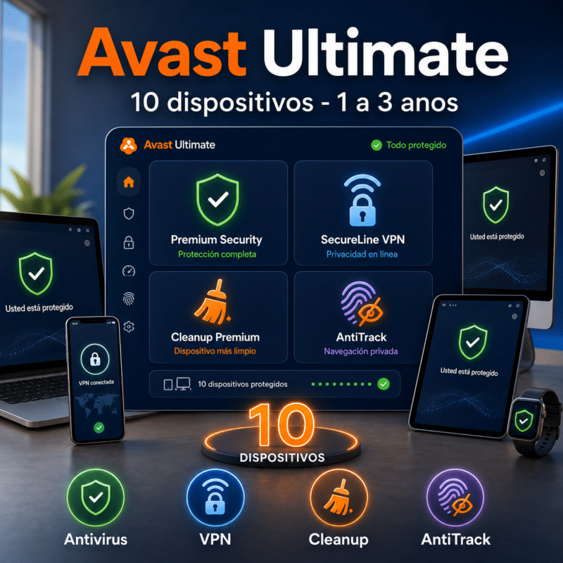 Avast Ultimate - 10 Dispositivos - 1 a 3 Años - Licencia - Hero galeria