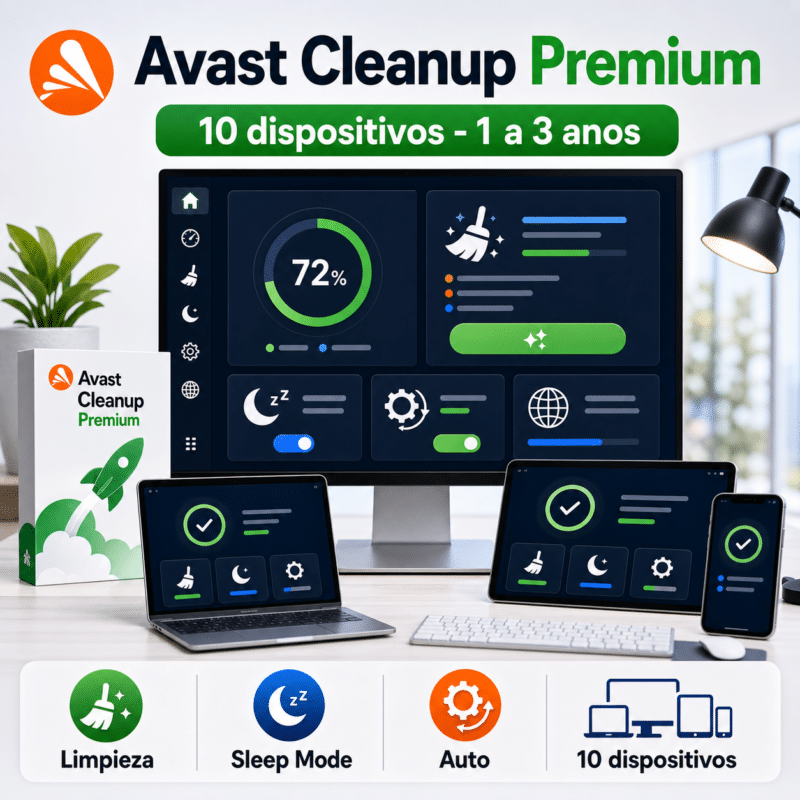 Avast Cleanup Premium - 10 Dispositivos - 1 a 3 Años - Licencia - Hero galeria