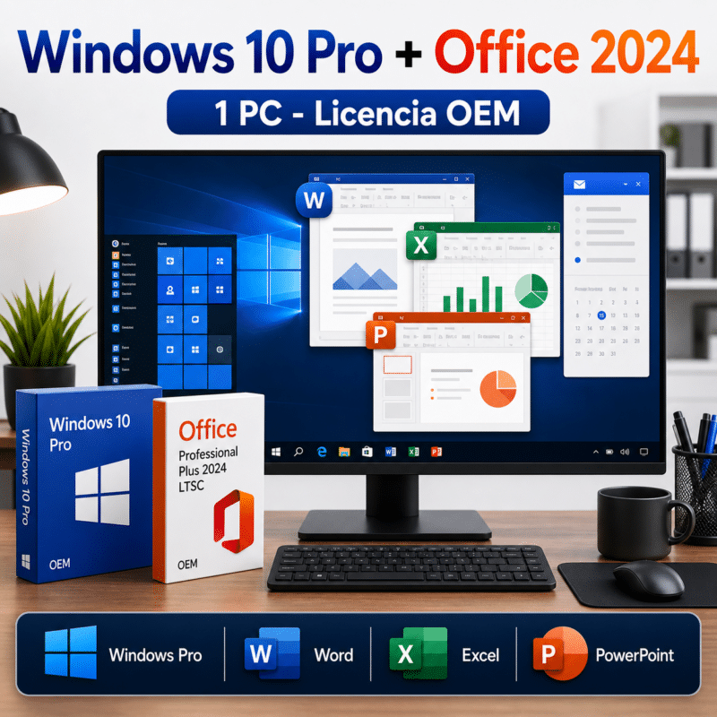 Windows 10 Pro OEM + Office Professional Plus 2024 LTSC OEM - 1 PC -Licencia - Hero galeria