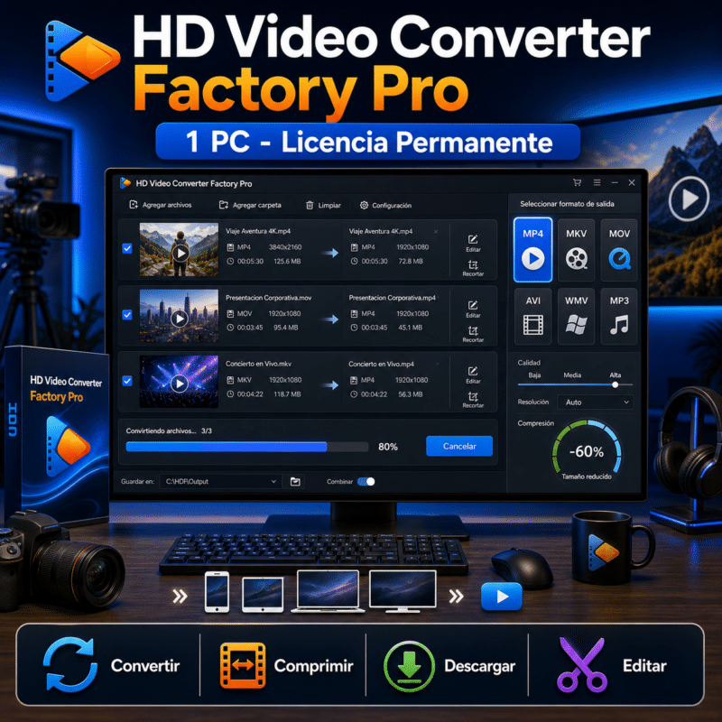 HD Video Converter Factory Pro - 1 PC - Licencia Permanente - Hero galeria