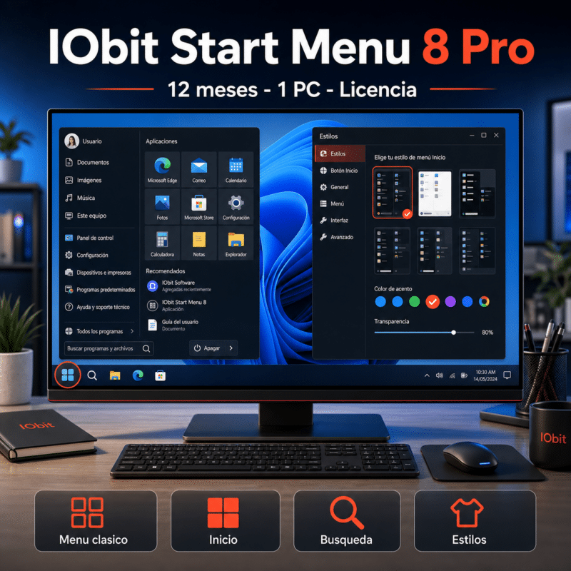 IObit Start Menu 8 Pro - 12 Meses - 1 PC - Licencia - Hero galeria
