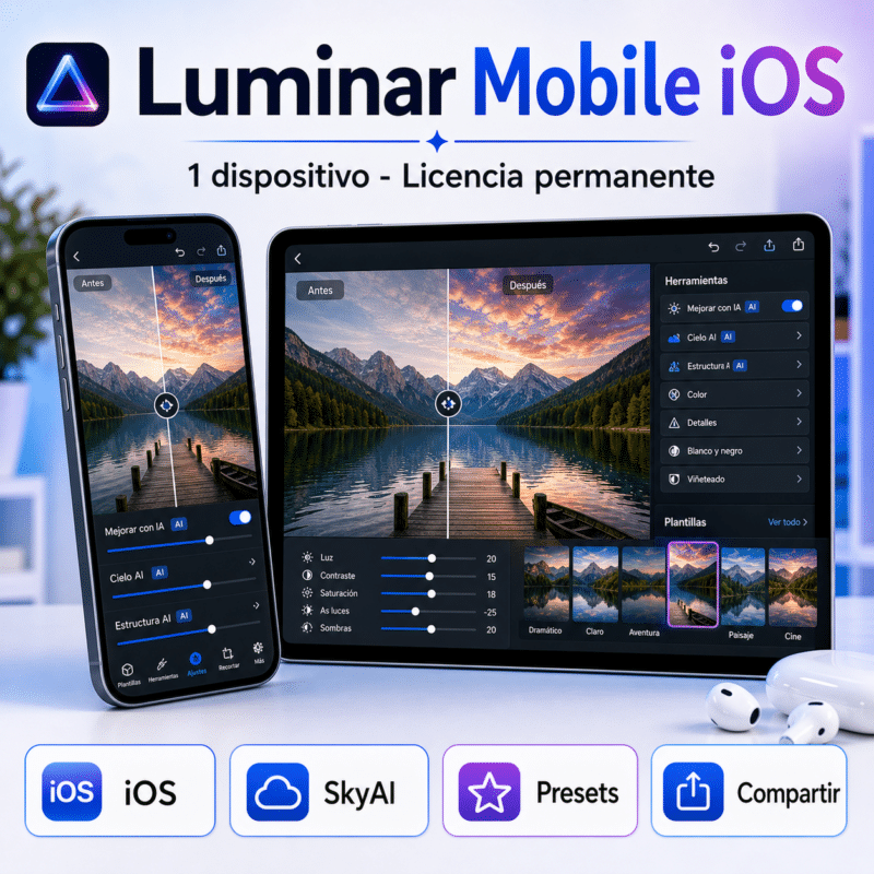 Luminar Mobile para iOS - 1 Dispositivo - Licencia Permanente - Hero galeria