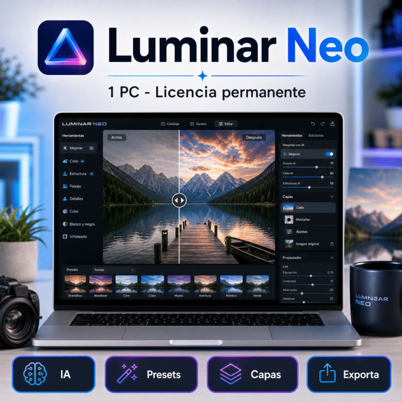 Luminar Neo - 1 PC - Licencia Permanente - Hero galeria
