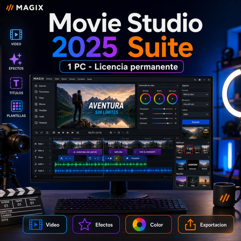 MAGIX Movie Studio 2025 Suite - 1 PC - Licencia Permanente - Hero galeria