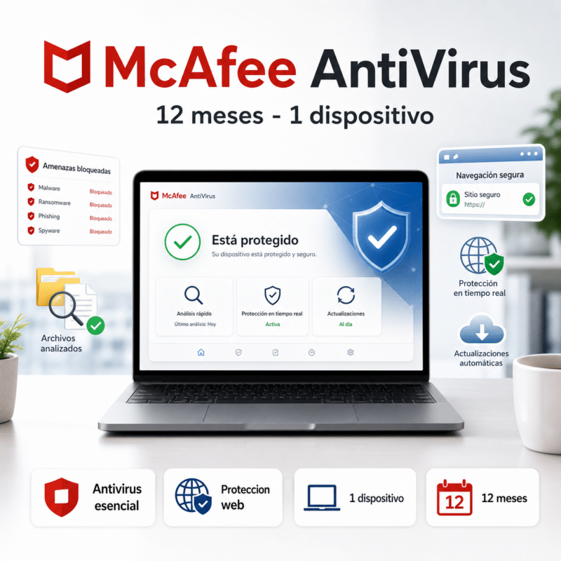 McAfee AntiVirus - 12 Meses - 1 Dispositivo - Licencia - Hero galeria