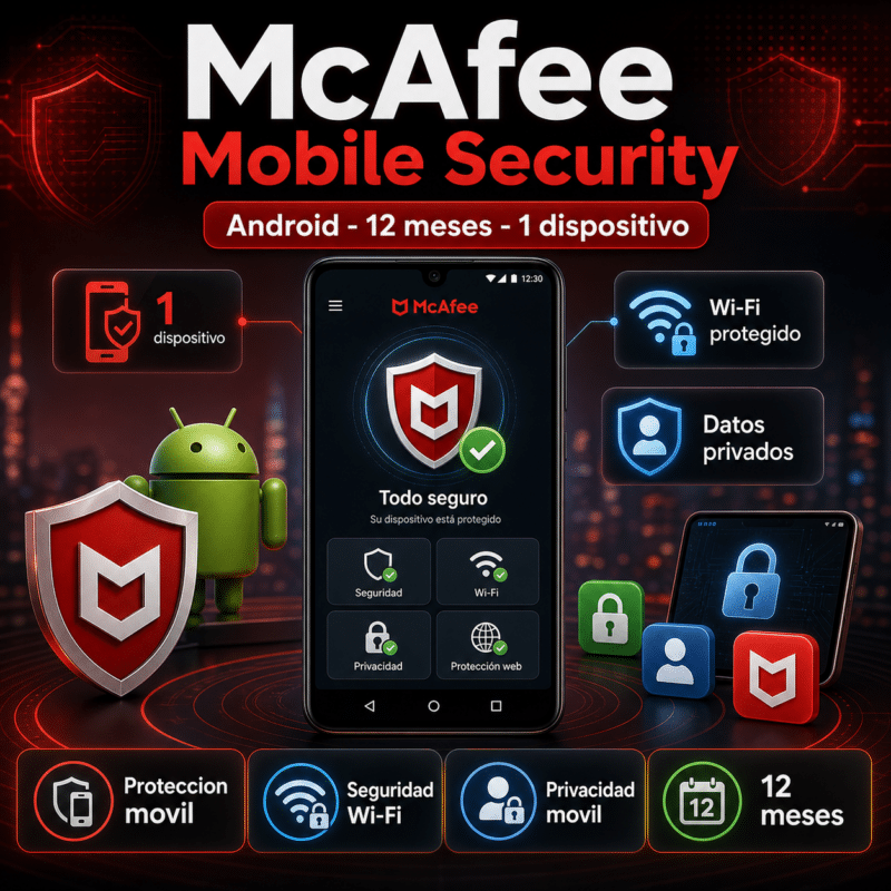 McAfee Mobile Security para Android - 12 Meses - 1 Dispositivo - Licencia - Hero galeria