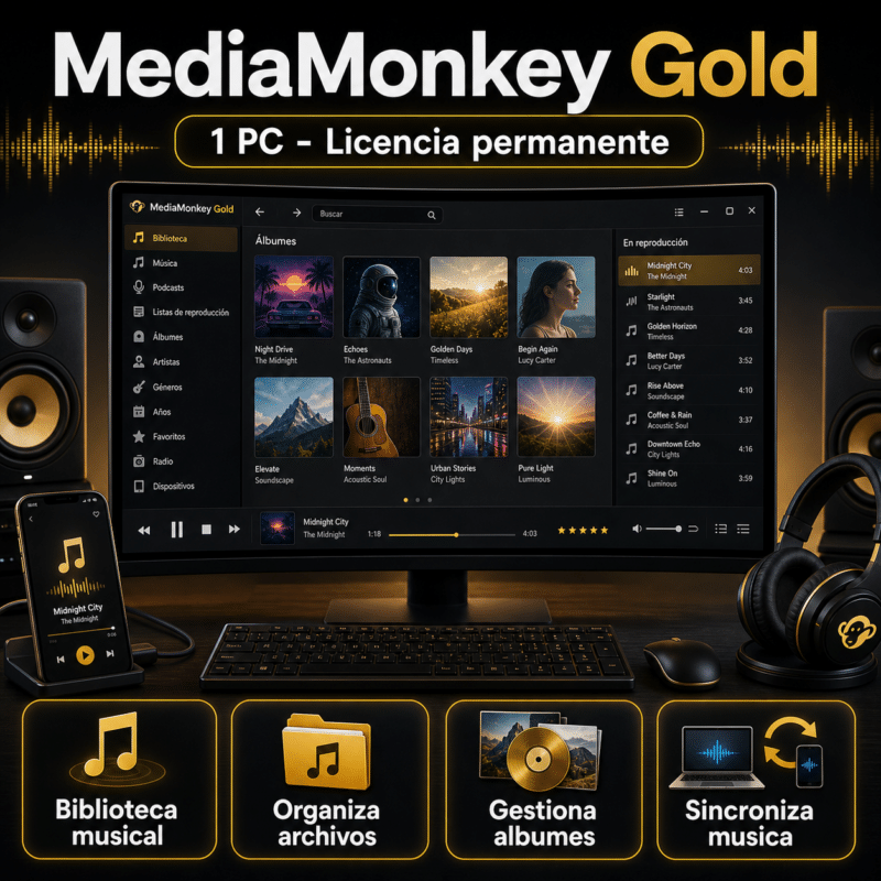 MediaMonkey Gold - 1 PC - Licencia Permanente - Hero galeria