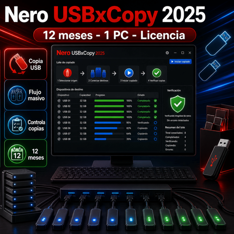 Nero USBxCopy 2025 - 12 Meses - 1 PC - Licencia - Hero galeria
