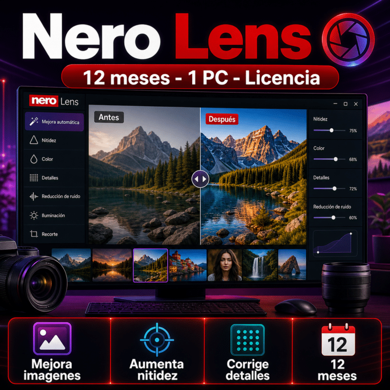 Nero Lens - 12 Meses - 1 PC - Licencia - Hero galeria