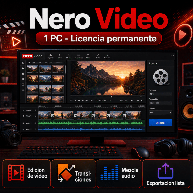 Nero Video - 1 PC - Licencia Permanente - Hero galeria