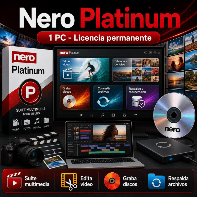 Nero Platinum - 1 PC - Licencia Permanente - Hero galeria
