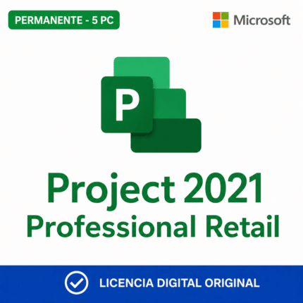 Microsoft Project 2021 Professional Retail - 5 Pc - Licencia Permanente