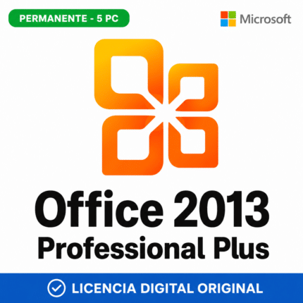 Office 2013 Professional Plus - 5 Pc - Licencia Permanente