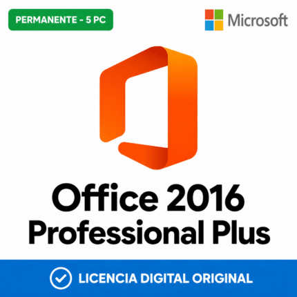 Office 2016 Professional Plus - 5 Pc - Licencia Permanente
