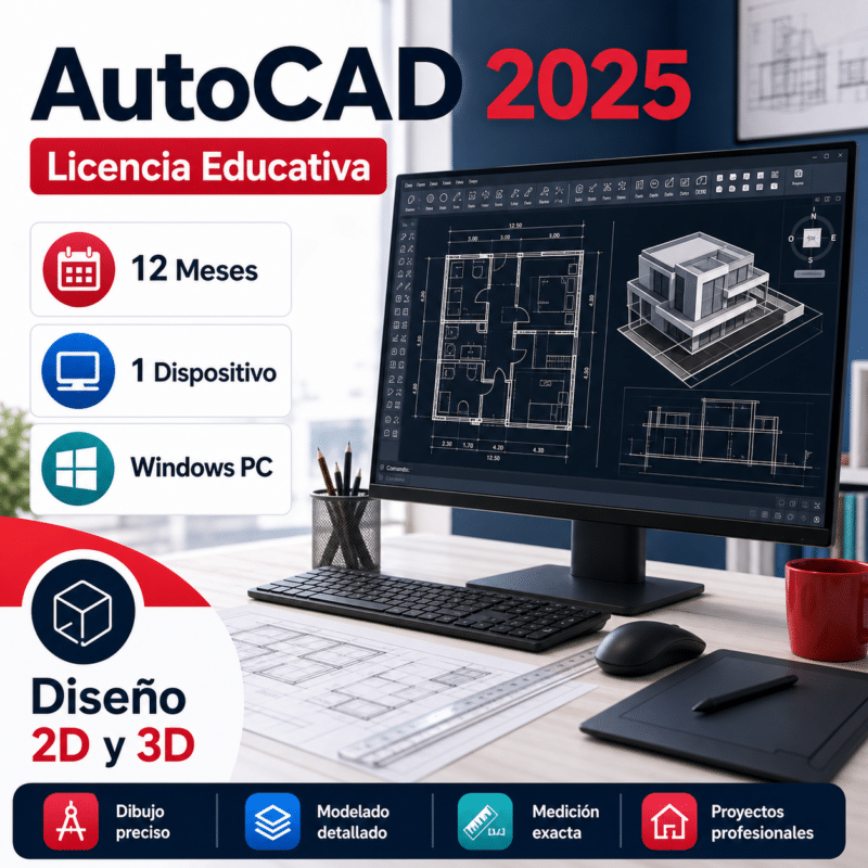 Autodesk AutoCAD 2025 - 12 Meses - Licencia Educativa - Hero galeria