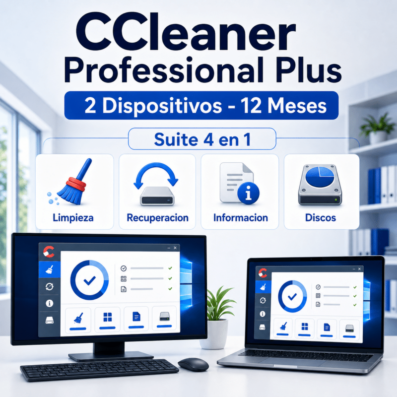 CCleaner Professional Plus - 2 Dispositivos - 12 Meses - Hero galeria