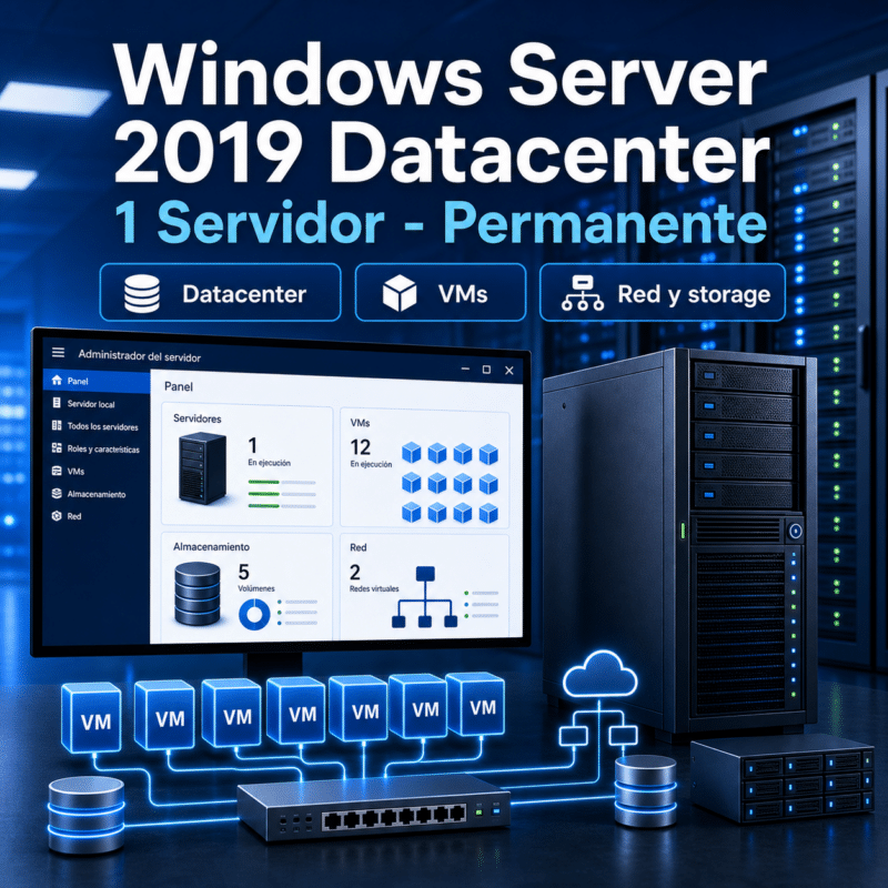 Windows Server 2019 Datacenter - Licencia Permanente 1 Servidor - Hero galeria