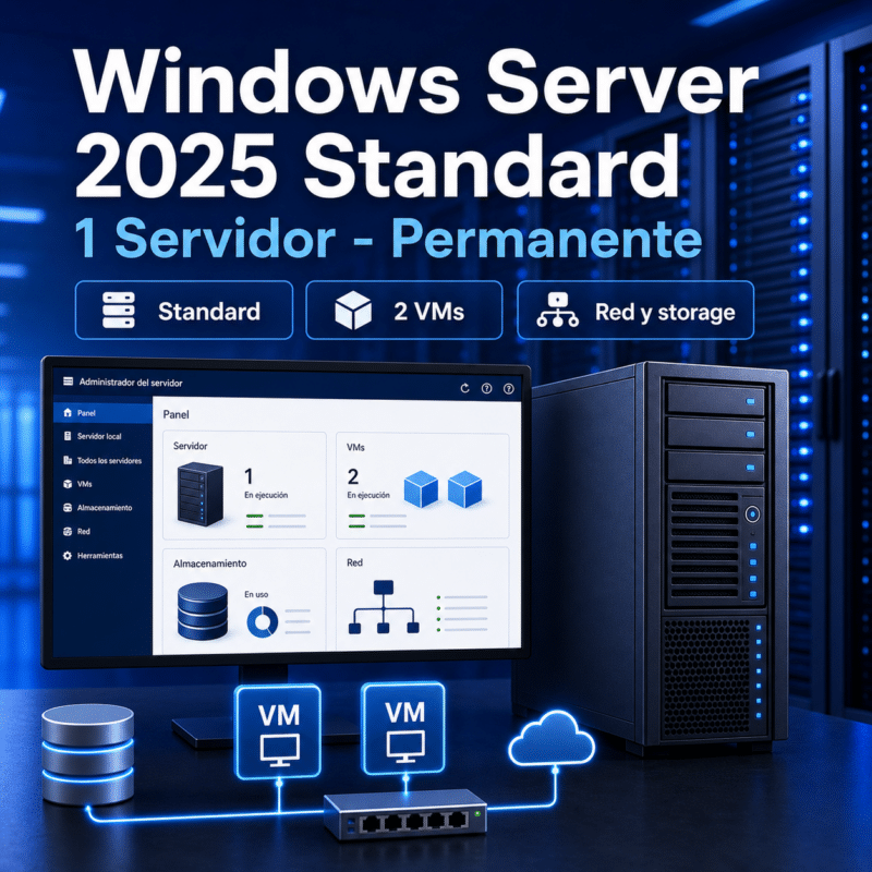 Windows Server 2025 Standard - Licencia Permanente 1 Servidor - Hero galeria