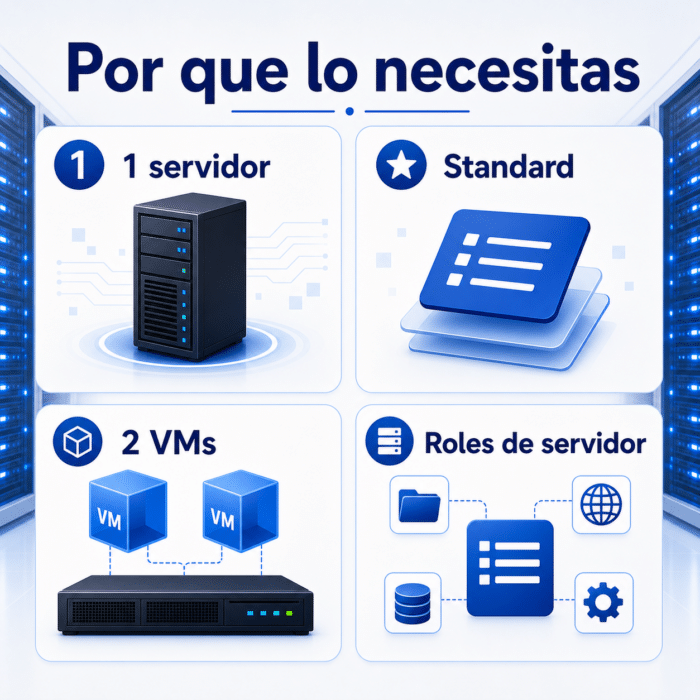 Windows Server 2025 Standard - Licencia Permanente 1 Servidor - Tu ...