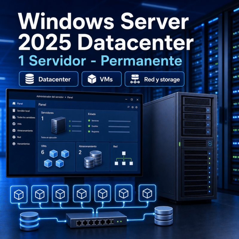 Windows Server 2025 Datacenter - Licencia Permanente 1 Servidor - Hero galeria