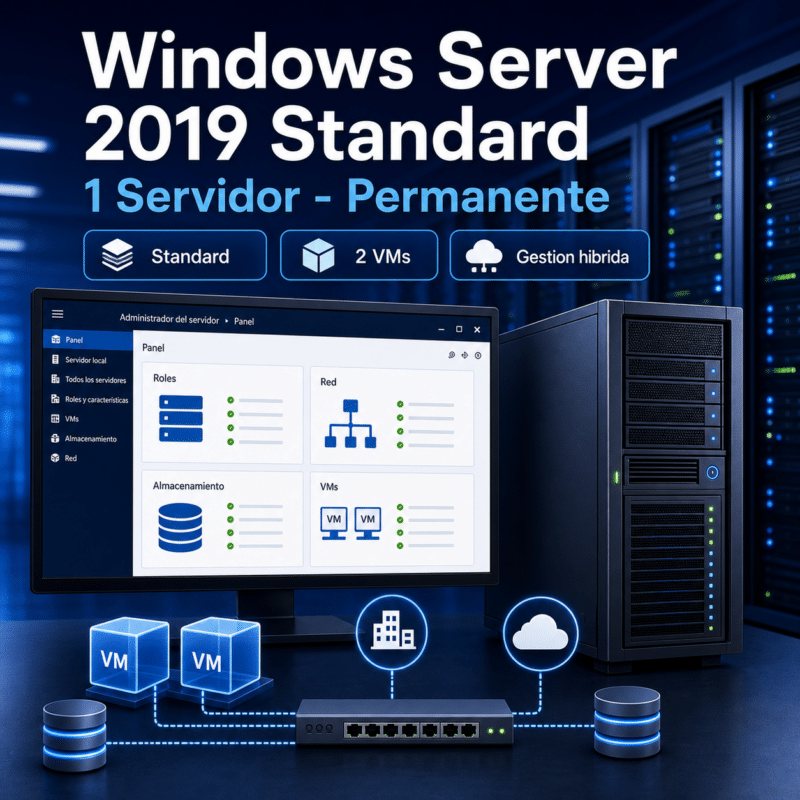 Windows Server 2019 Standard Retail - 1 Servidor - Licencia Permanente - Hero galeria
