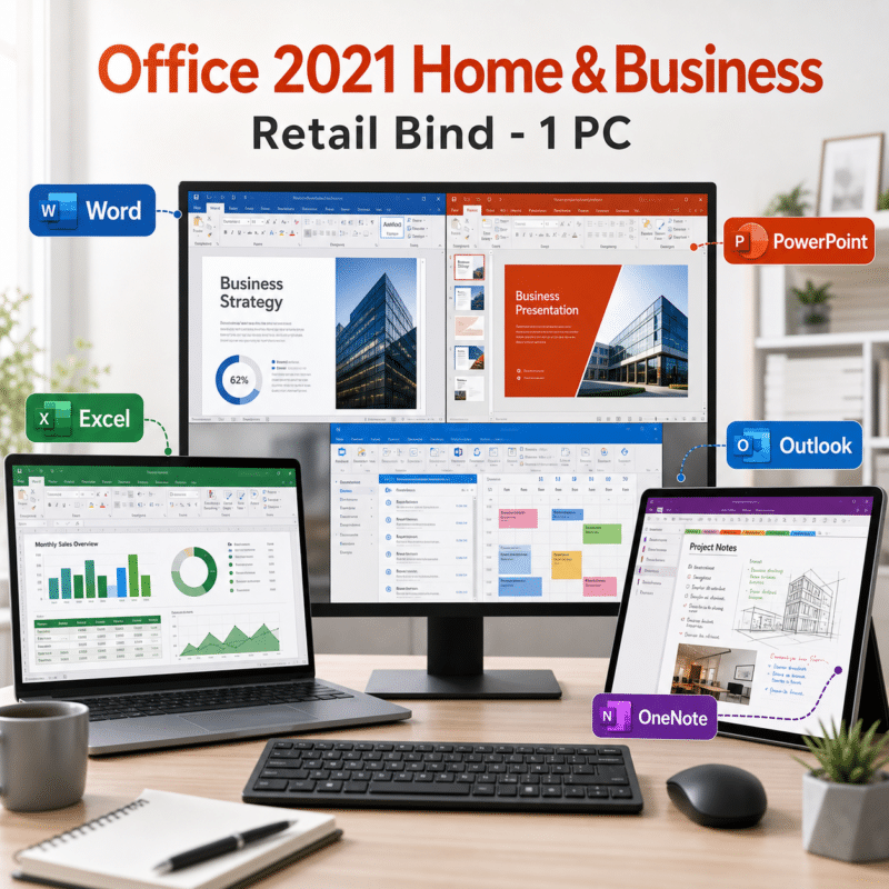 Office 2021 Home & Business Retail - 1Pc - Licencia Bind - Hero galeria