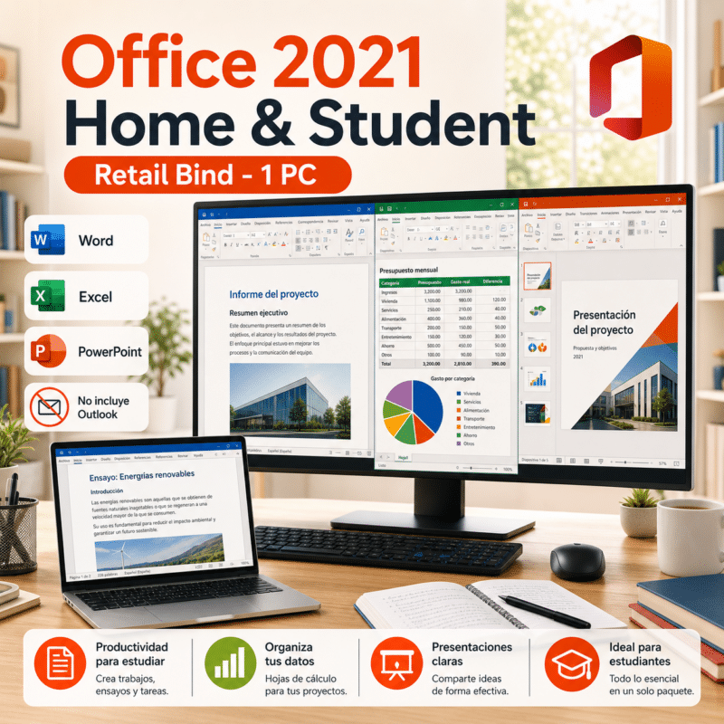 Office 2021 Home & Student Retail - 1Pc - Licencia Bind - Hero galeria