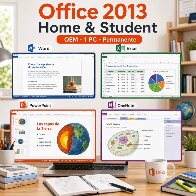 Office 2013 Home & Student - 1 PC - Permanente - Hero galeria