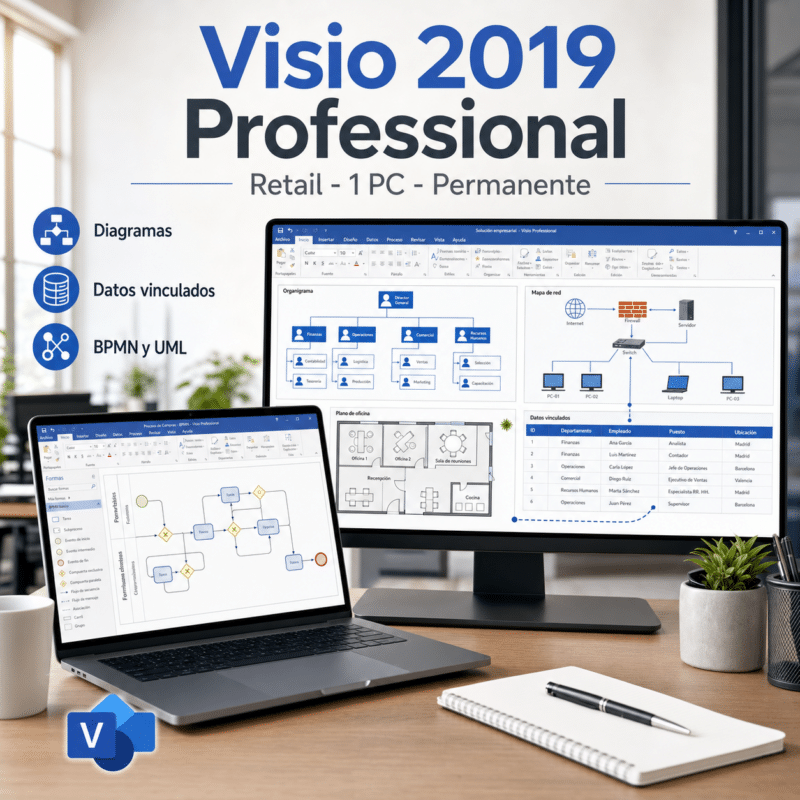 Visio 2019 Professional Retail - 1 PC - Permanente - Hero galeria