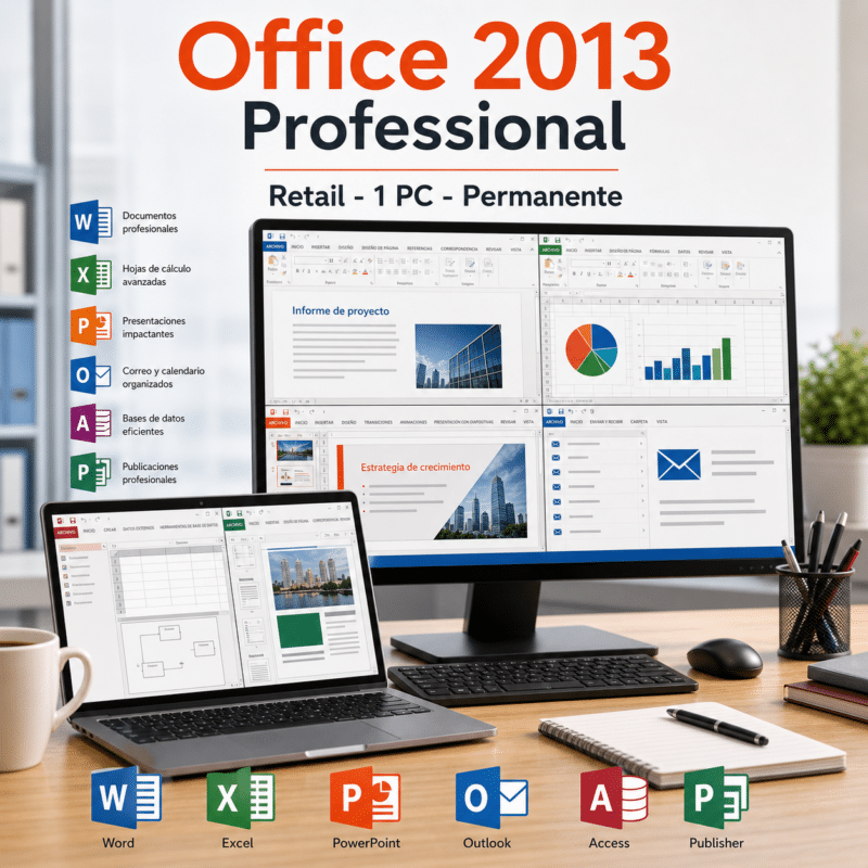 Office 2013 Professional Retail - 1 PC - Permanente - Hero galeria