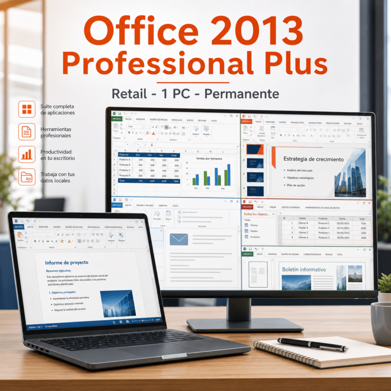 Office 2013 Professional Plus Retail - 1 PC - Permanente - Hero galeria