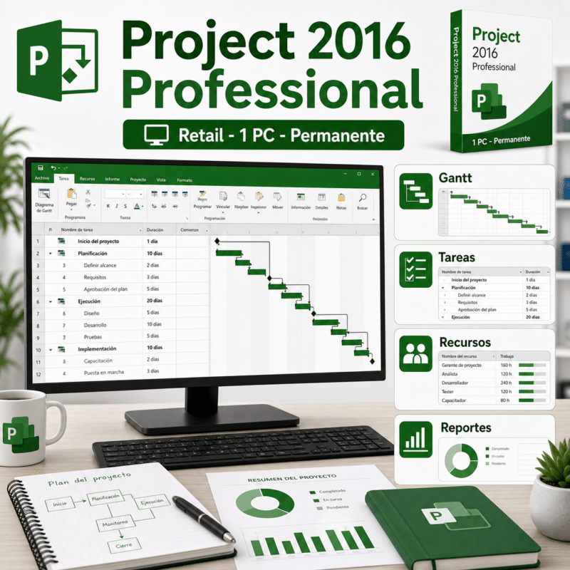 Project 2016 Professional Retail - 1 PC - Permanente - Hero galeria