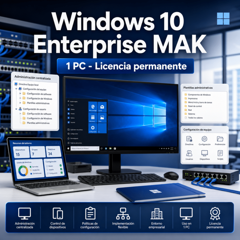 Windows 10 Enterprise MAK - 1 PC - Permanente - Hero galeria