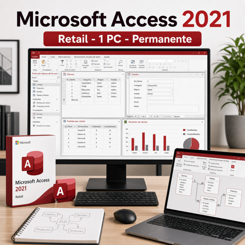 Microsoft Access 2021 Retail - 1 PC - Permanente - Hero galeria