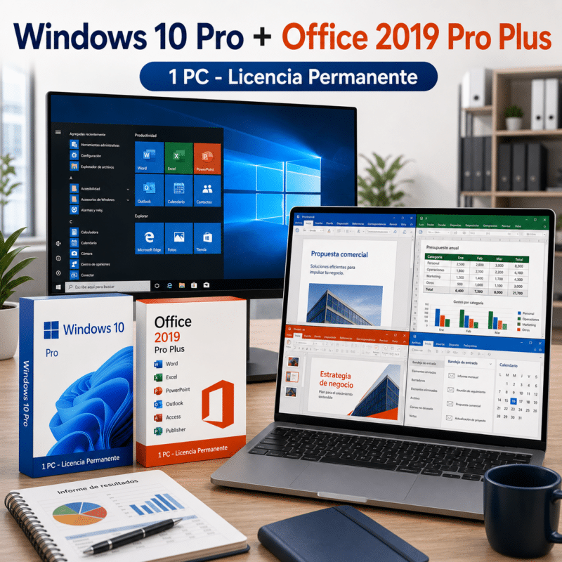 Combo Windows 10 Pro + Office 2019 Pro Plus - 1 PC - Licencia Permanente - Hero galeria