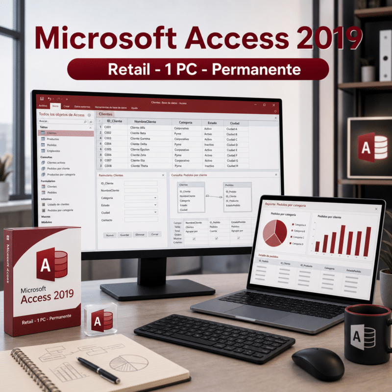 Microsoft Access 2019 Retail - 1 PC - Permanente - Hero galeria