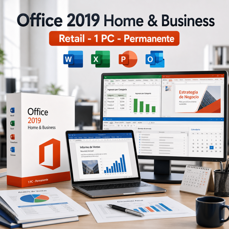 Office 2019 Home & Business Retail - 1 PC - Permanente - Hero galeria