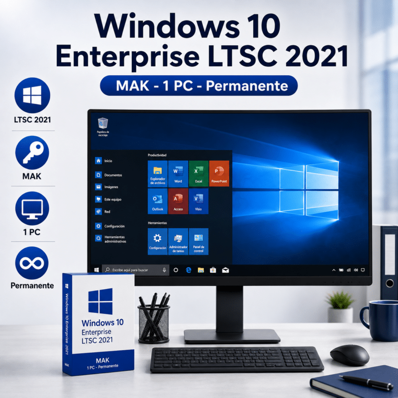 Windows 10 Enterprise LTSC 2021 MAK - 1 PC - Permanente - Hero galeria