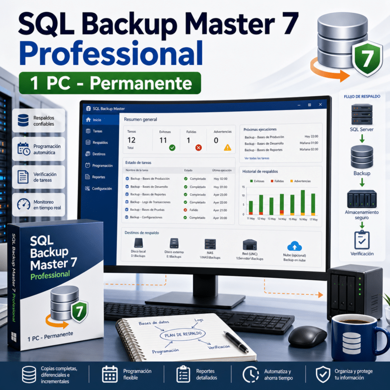 SQL Backup Master 7 Professional - 1 PC - Permanente - Hero galeria